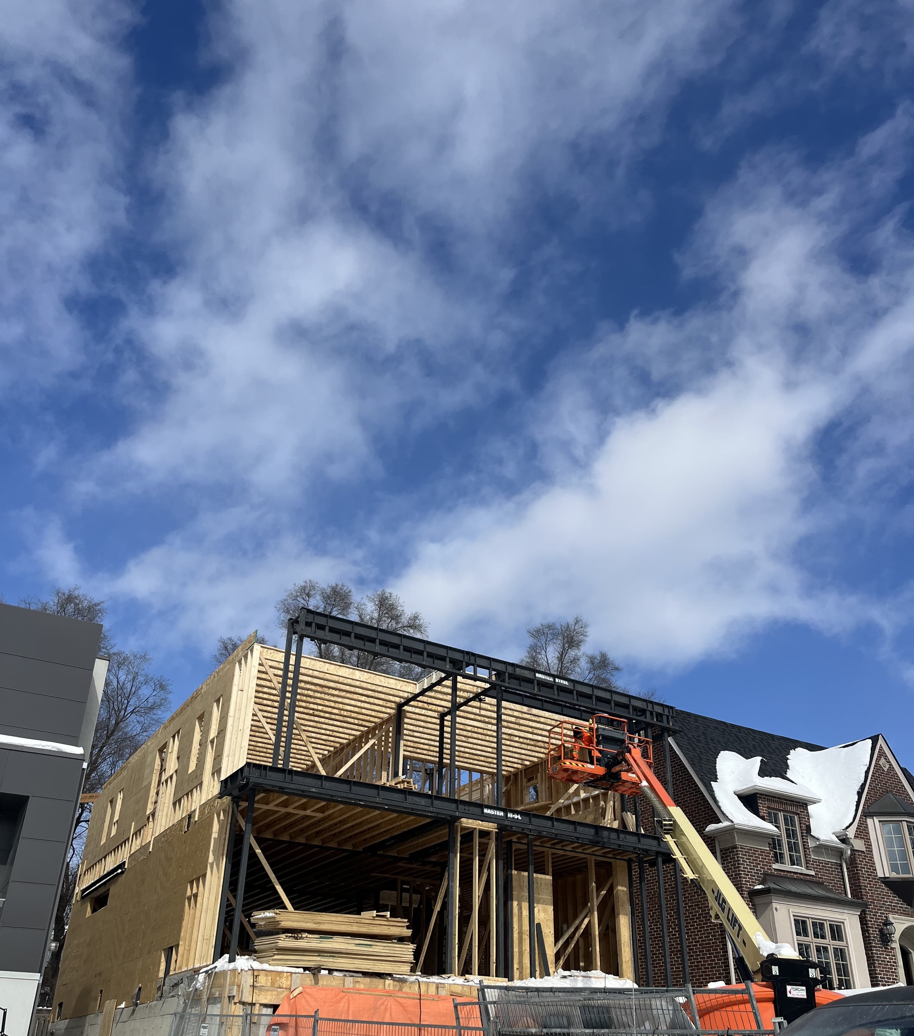 Steel Beams & Columns — RJ Framing custom framing project, Project Glengrove, Greater Toronto Area